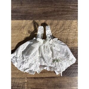 Vintage Cabbage Patch Kids Koosas Clothes Yellow Rainbow Overalls Polkadot Top